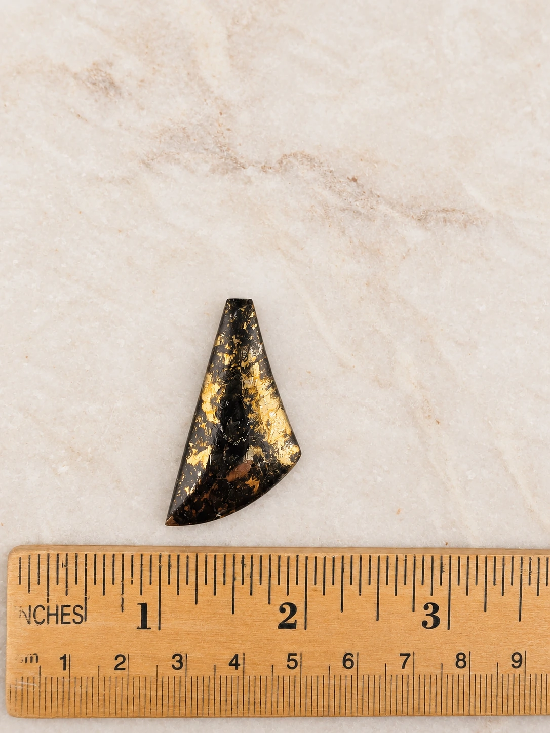 Apache Gold Tapered Cabochon, width