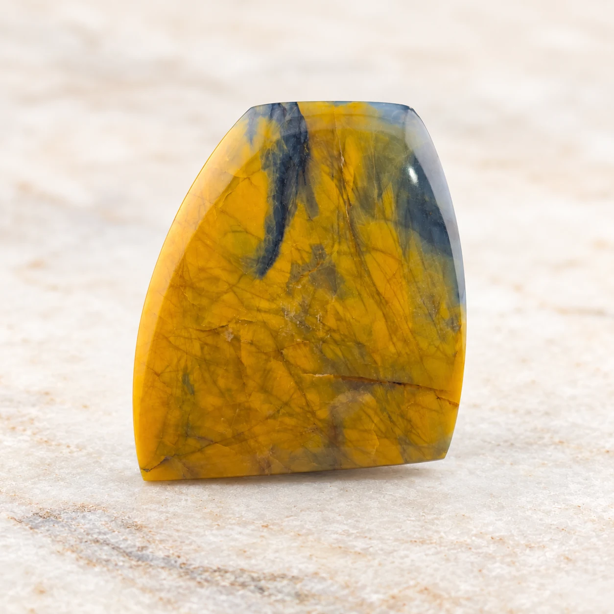 Golden Pietersite Freeform Cabochon, full view