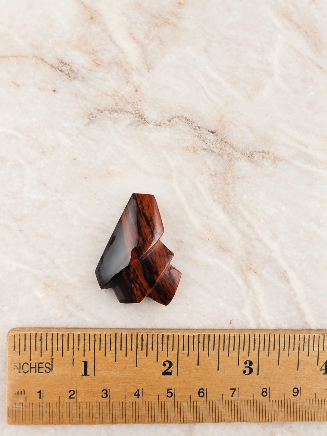 Sculpted Mahogany Obsidian Cabochon, width