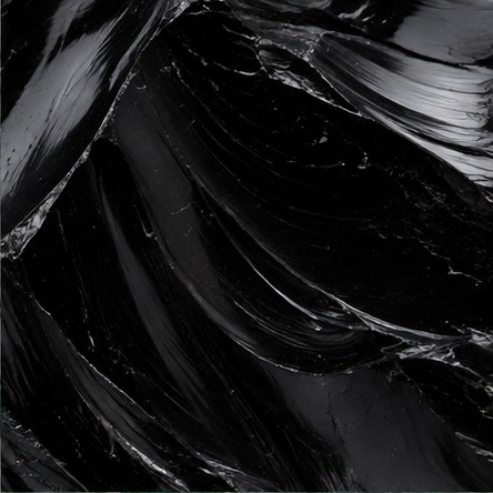 Black obsidian representative material for a custom necklace or cabochon
